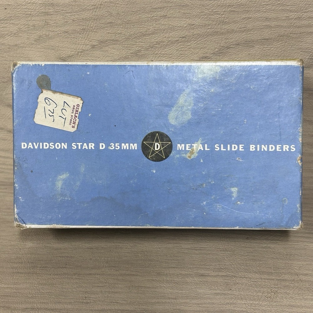 Vtg Davidson Star D Metal Slide Binders 2x2" 35mm Slides / Glass Slides ReUsable